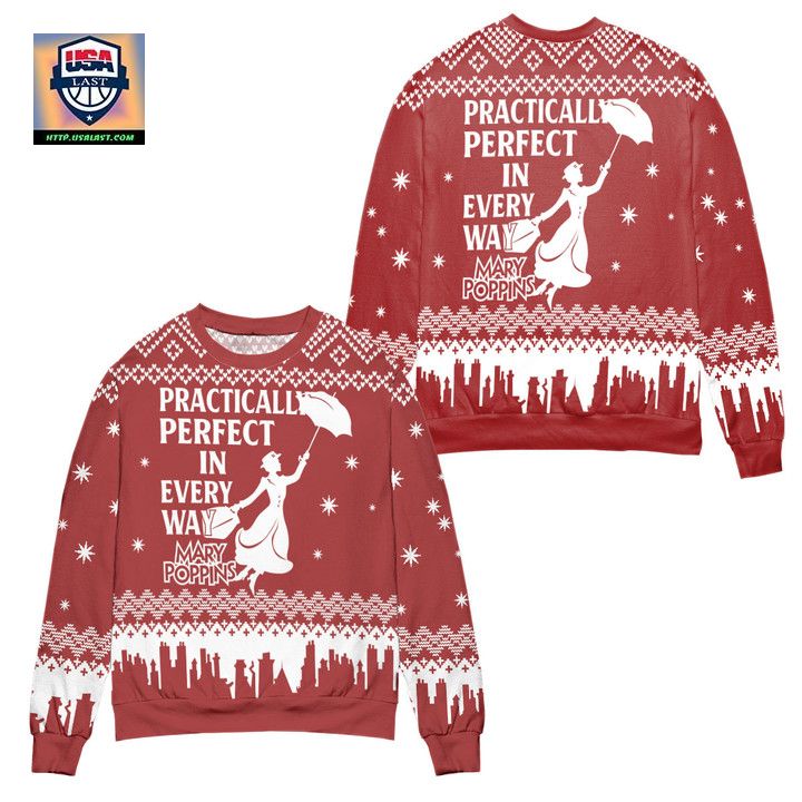 Mary Poppins Practically Perfect In Every Way Ugly Christmas Sweater