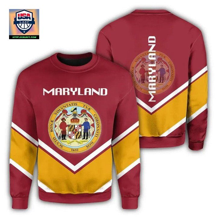 Maryland Coat Of Arms Sweater Lucian Style J5W
