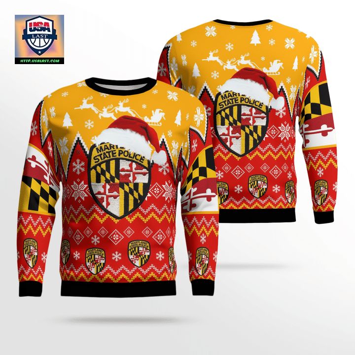 Maryland State Police Christmas Sweater 3D
