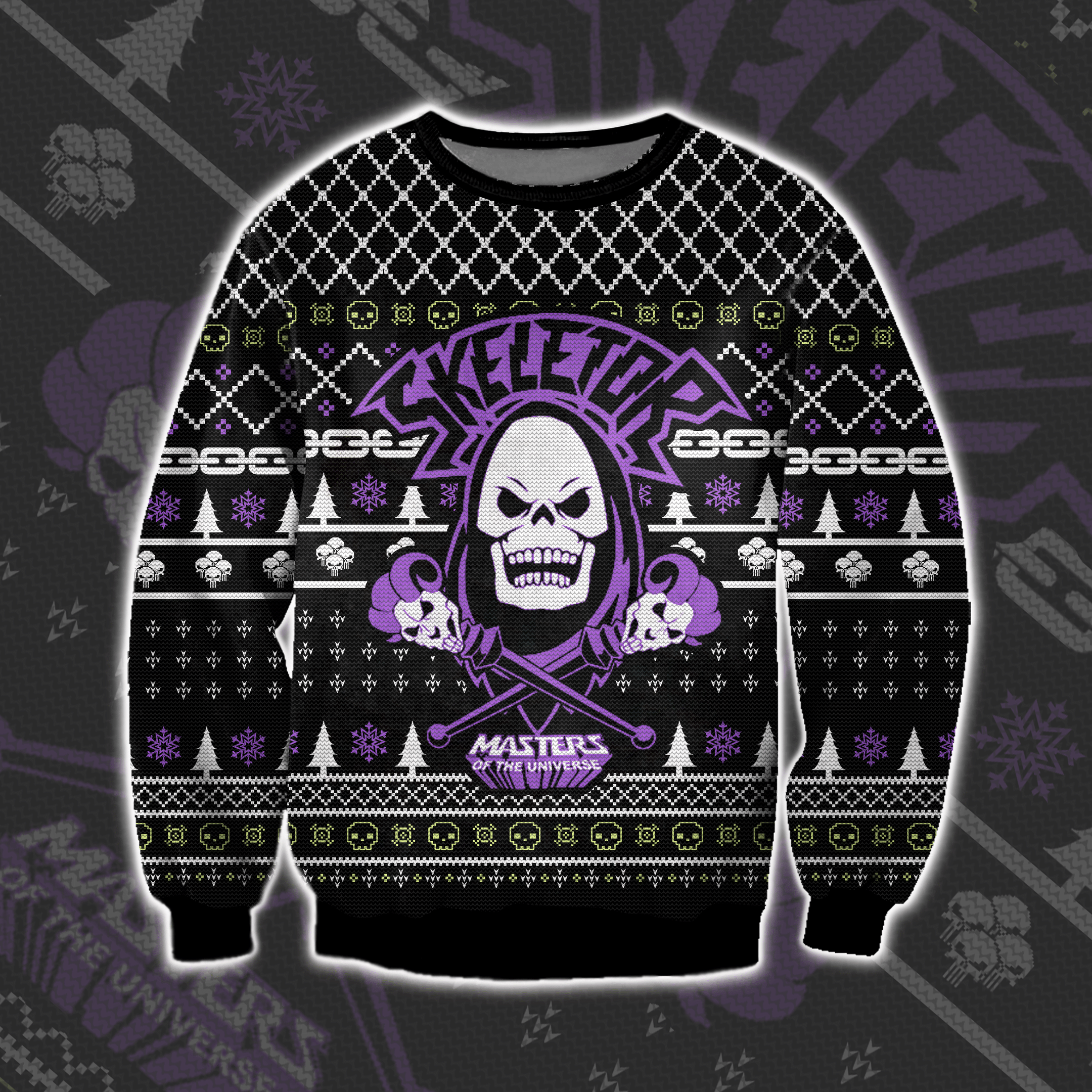 Masters Of The Universe Skeletor 3D Print Ugly Christmas Sweater