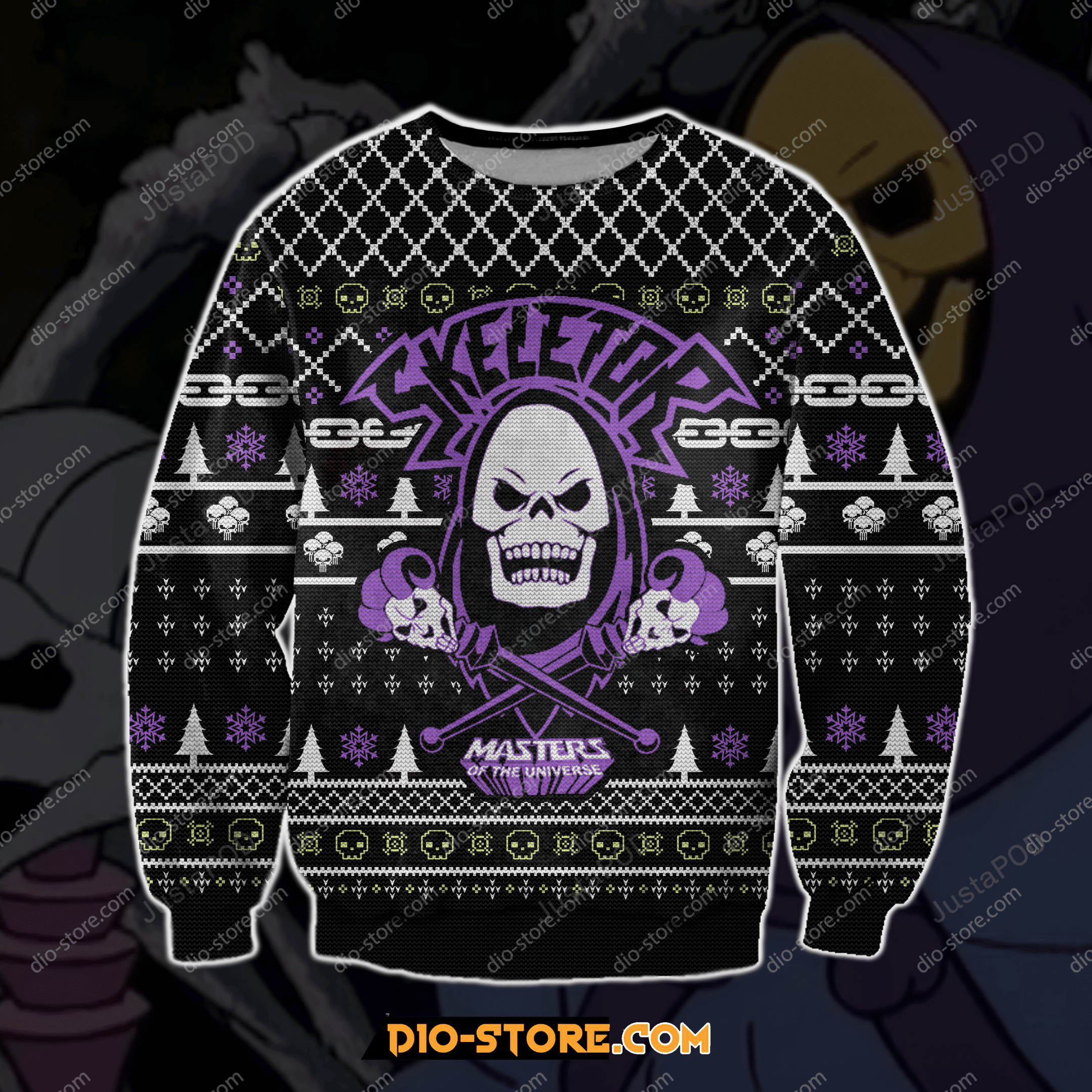 Masters Of The Universe Skeletor 3D Print Ugly Christmas Sweater, Perfect Holiday Gift