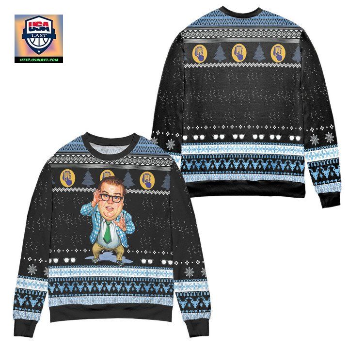 Matt Foley A Scary Story on Halloween Ugly Christmas Sweater Black