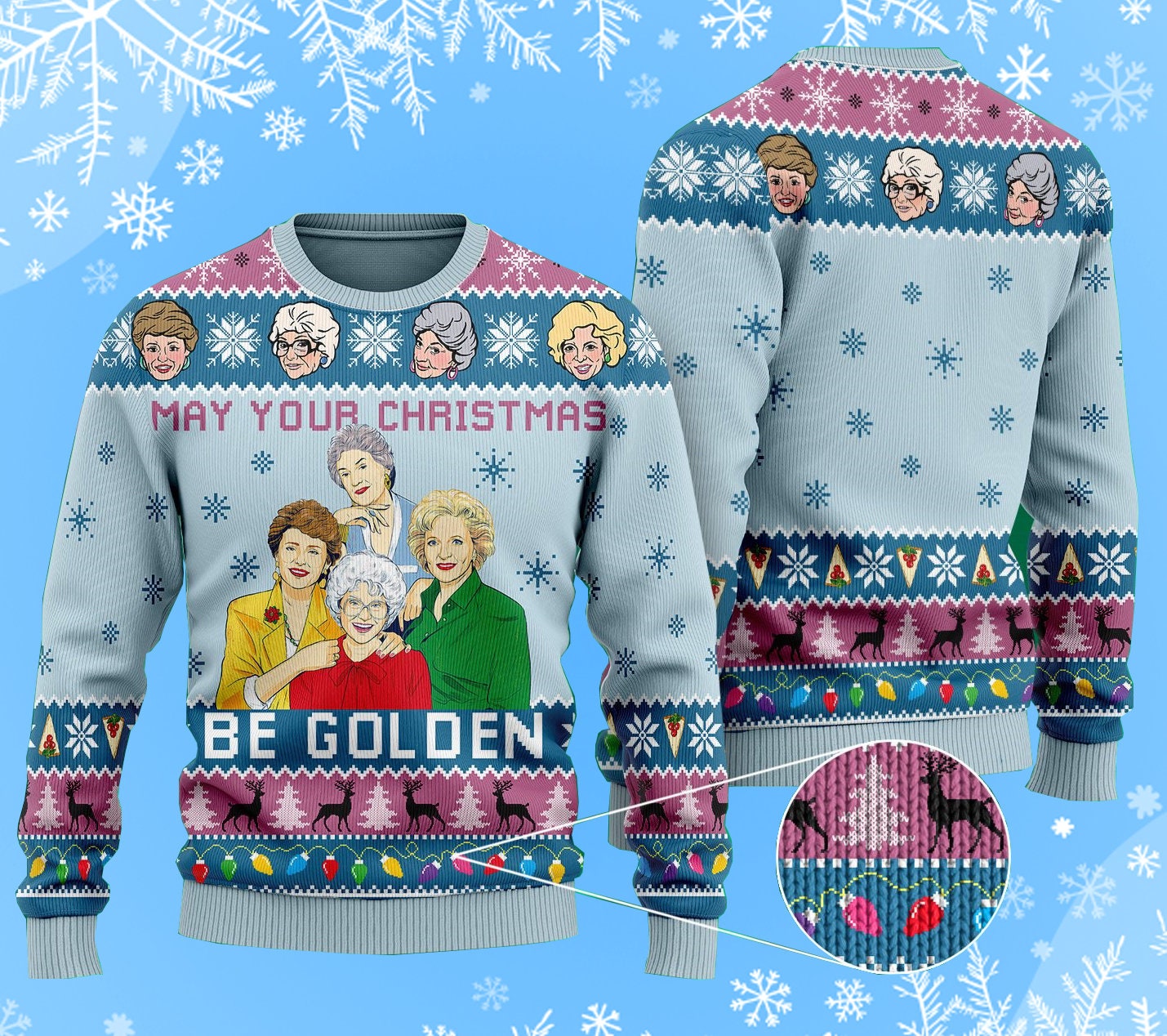 May Your Christmas Be Golden Ugly Christmas Sweater