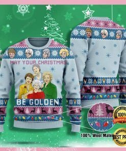 May Your Christmas Be Golden Ugly Christmas Sweater, Perfect Holiday Gift