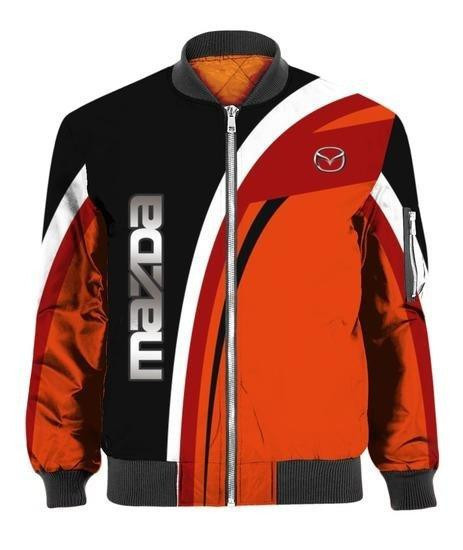 Mazda Mx-5 Miata Orange Bomber Jacket | Automotive Jacket for Men & Women | Car Fan Gift