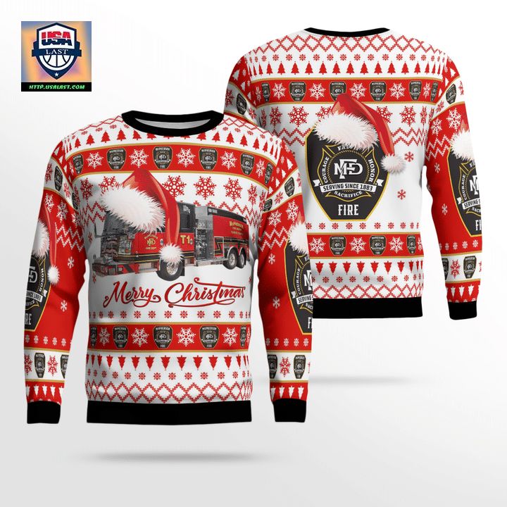 McPherson Kansas McPherson Fire Department Christmas Sweater 3D
