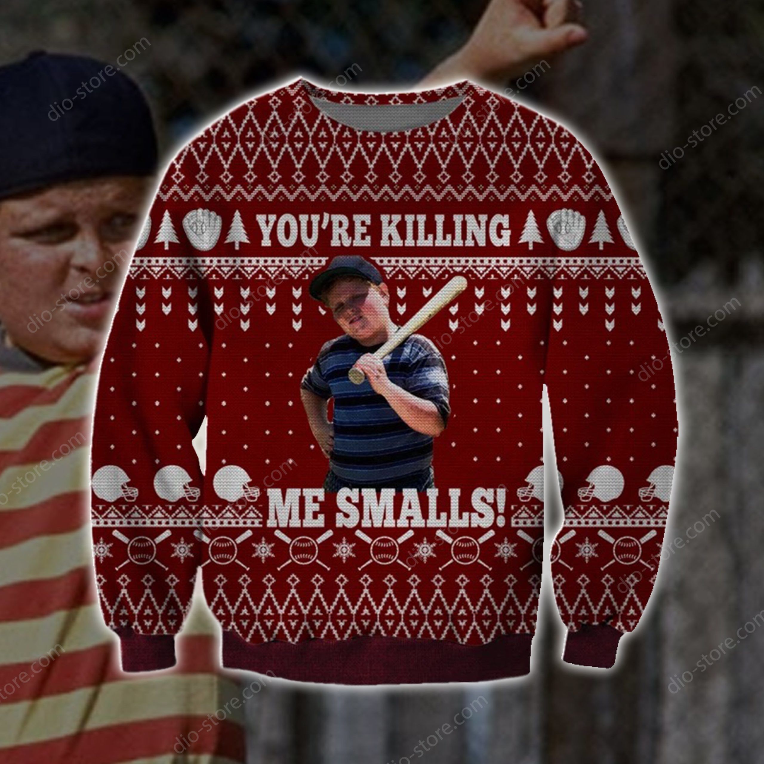 Me Smalls Knitting Pattern 3D Print Ugly Christmas Sweater