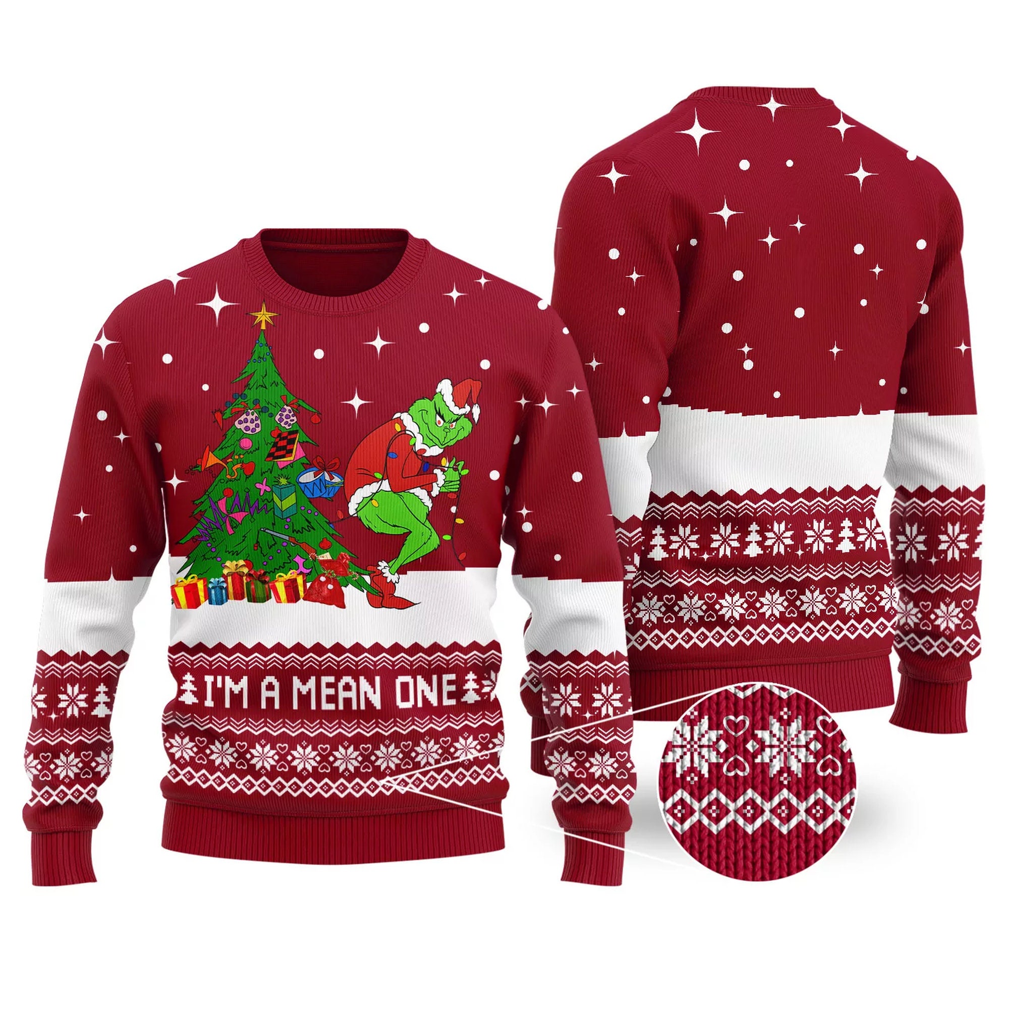 Mean One Grinch Ugly Christmas Sweater