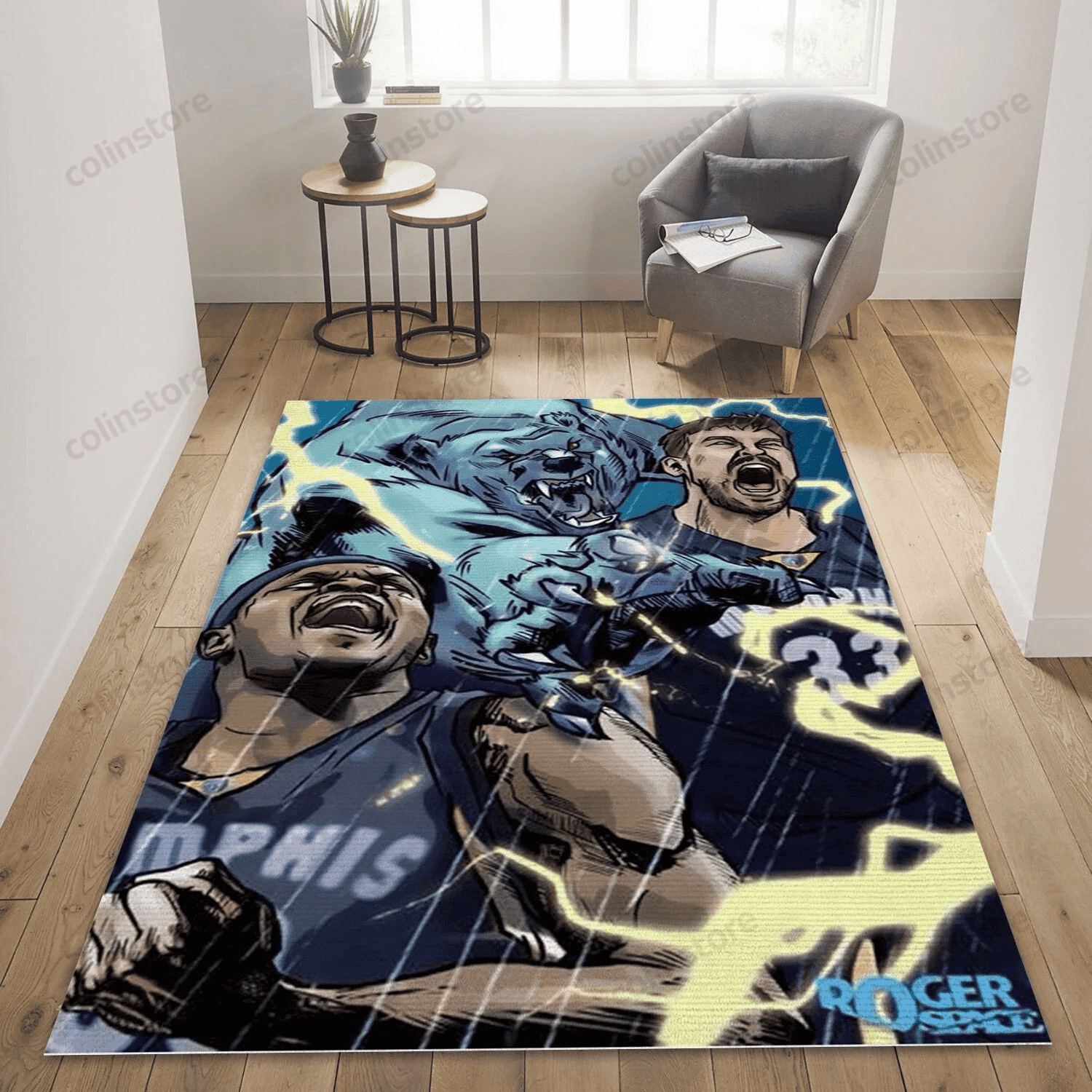 Memphis Grizzlies Players Area Rectangle Area Rug – Full Print Carpet For Living Room & Bedroom Home Decor