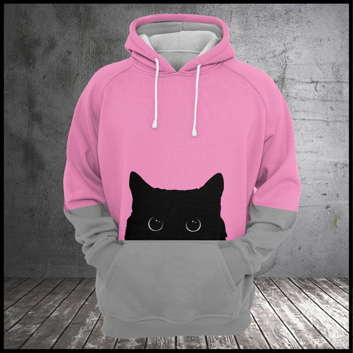 Meow Meow Black Cat 3D All Over Print Hoodie & Zip Hoodie