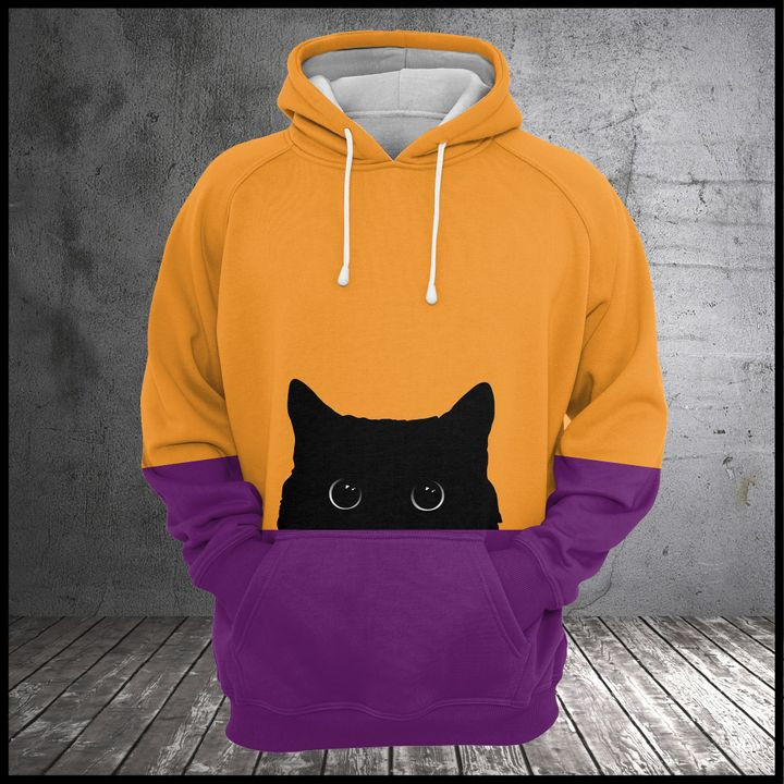 Meow Meow Black Cat 3D All Over Print Hoodie & Zip Hoodie