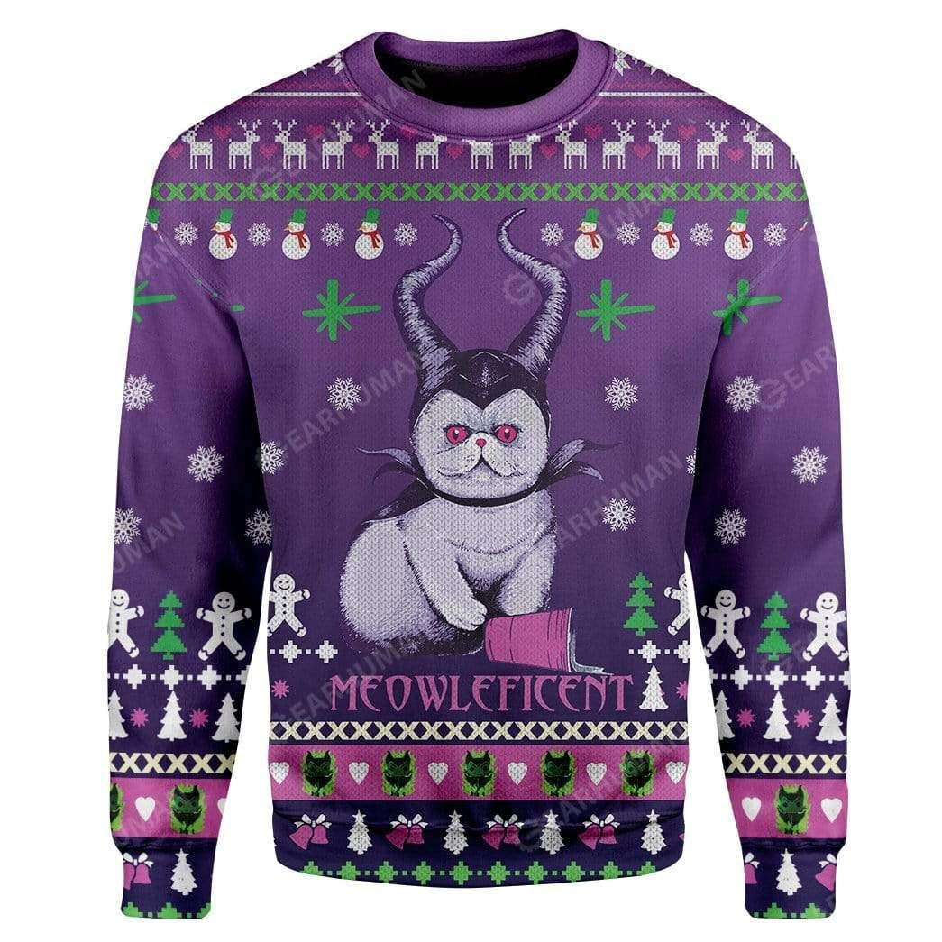 Meowleficent For Unisex Ugly Christmas Sweater,