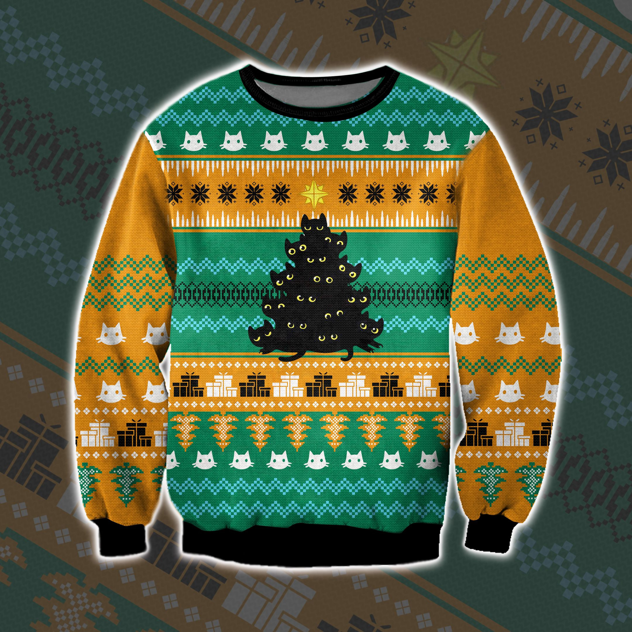 Meowy Christmas 3D All Over Print Ugly Christmas Sweater