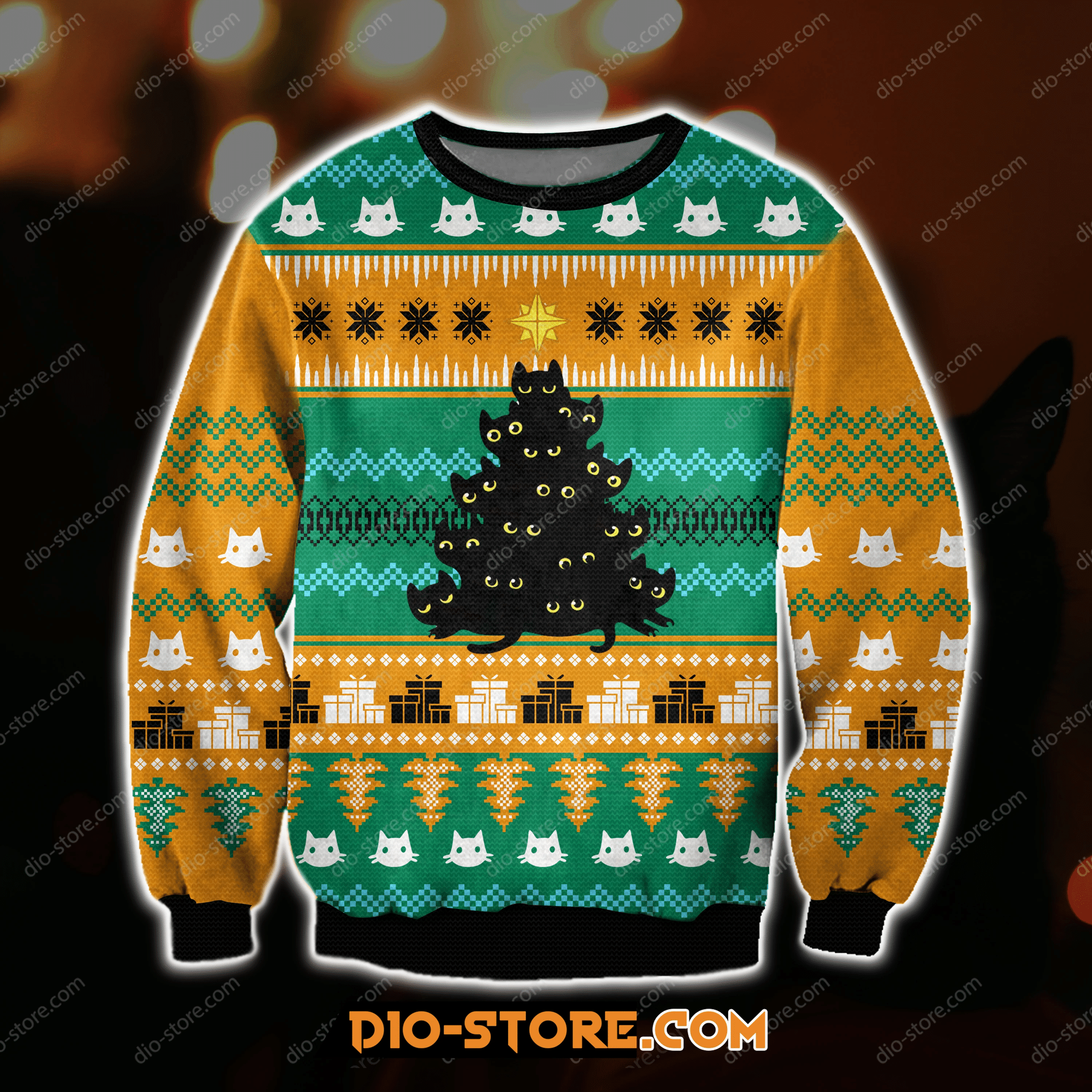 Meowy Christmas 3D Ugly Christmas Sweater, Perfect Holiday Gift
