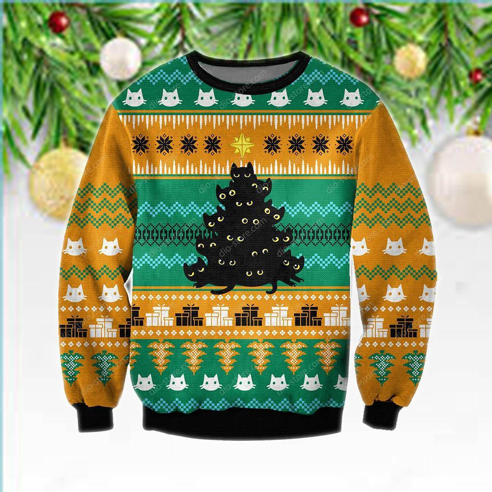 Meowy Ugly Christmas Sweater, Perfect Holiday Gift