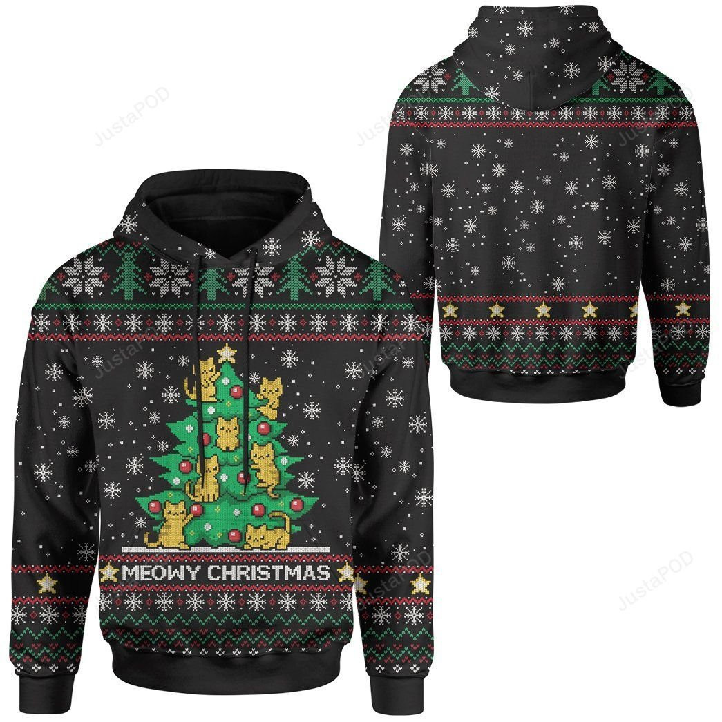 Meowy Ugly Christmas  Ugly Christmas Sweater, Perfect Holiday Gift