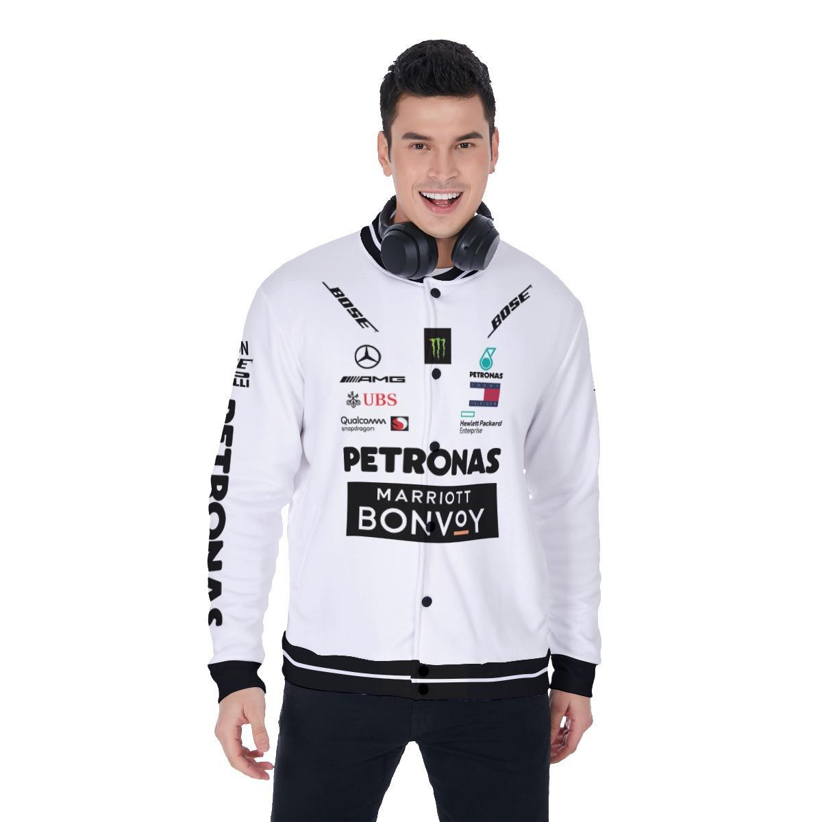 Mercedes AMG Petronas Baseball Jacket for Men & Women | Vehicle Brand Fan Gift