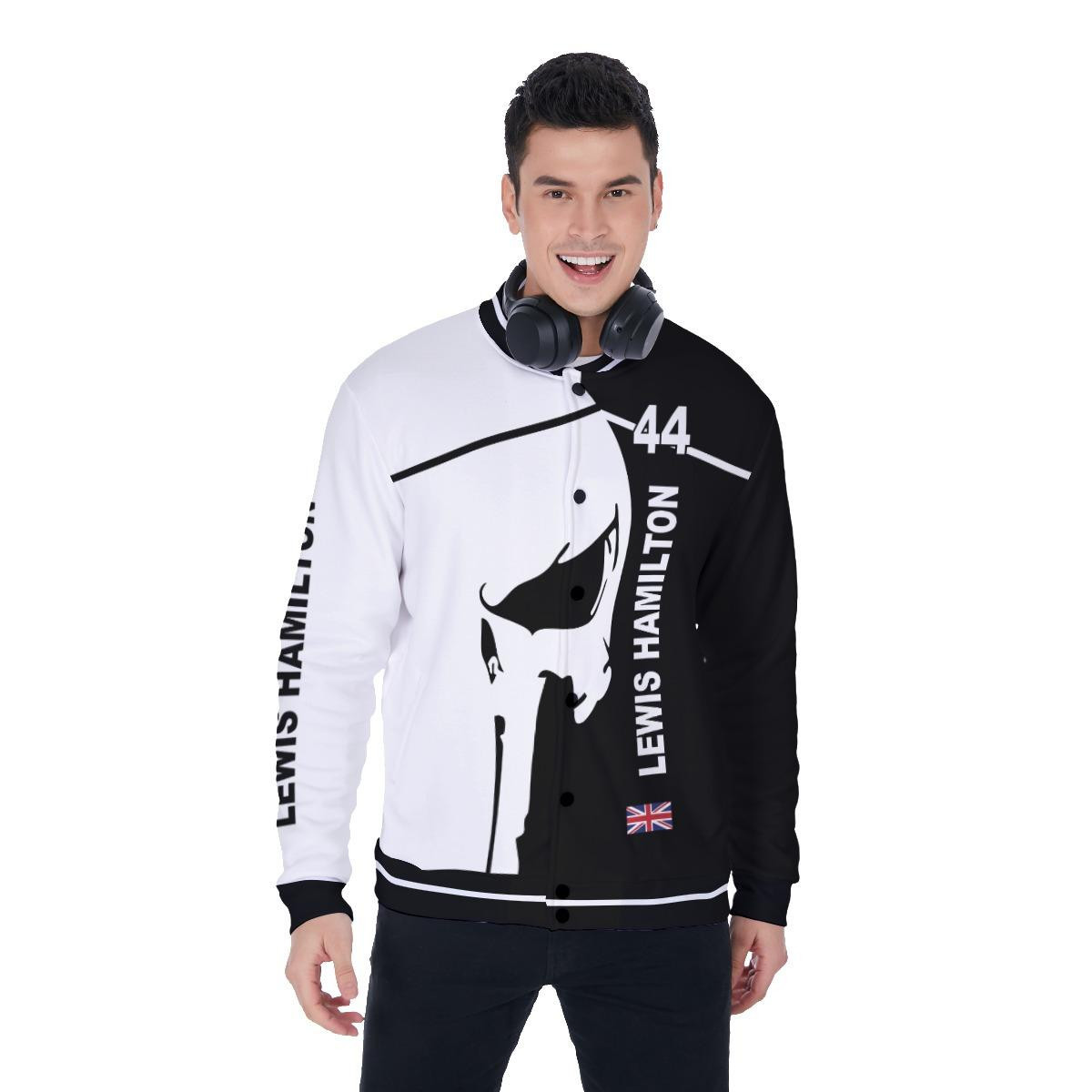 Mercedes Benz AMG Lewis Hamilton 44 Baseball Jacket for Men & Women | Vehicle Brand Fan Gift