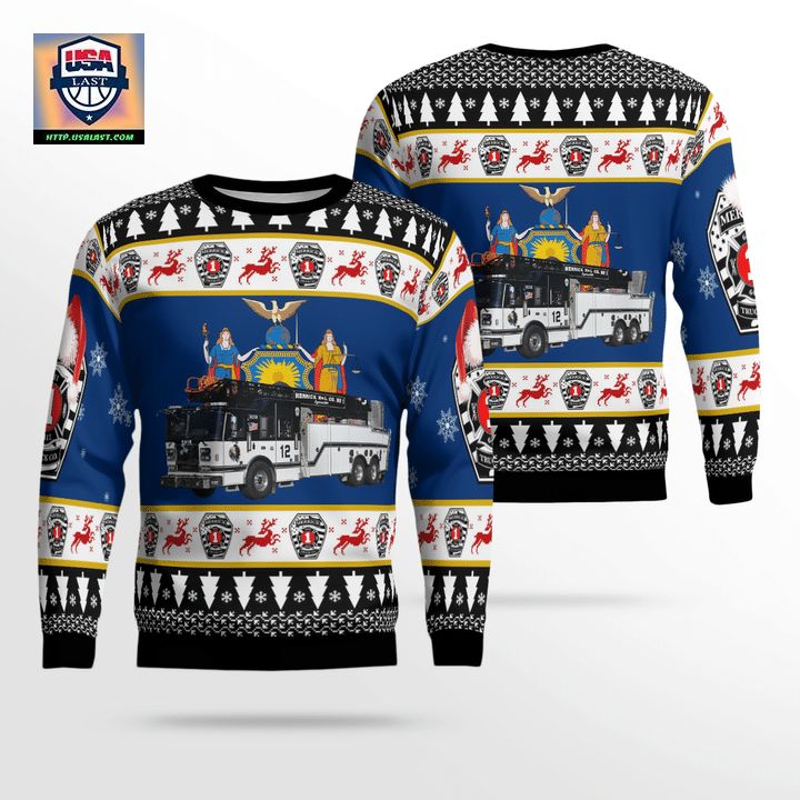 Merrick New York Merrick Truck Co 1 Christmas Sweater 3D
