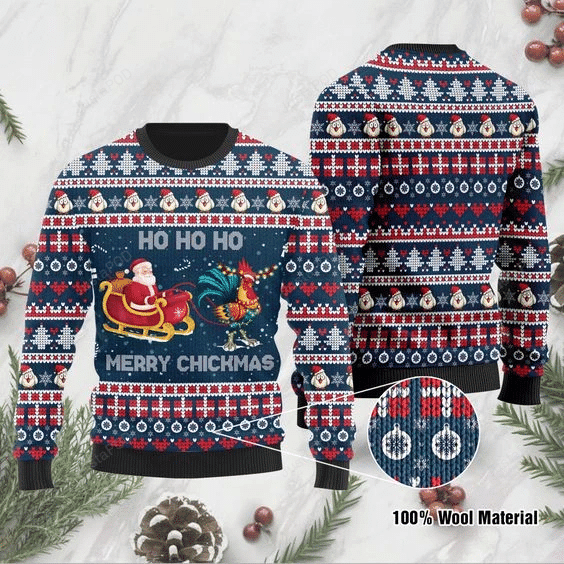 Merry Chickmas Ugly Christmas Sweater, Perfect Holiday Gift