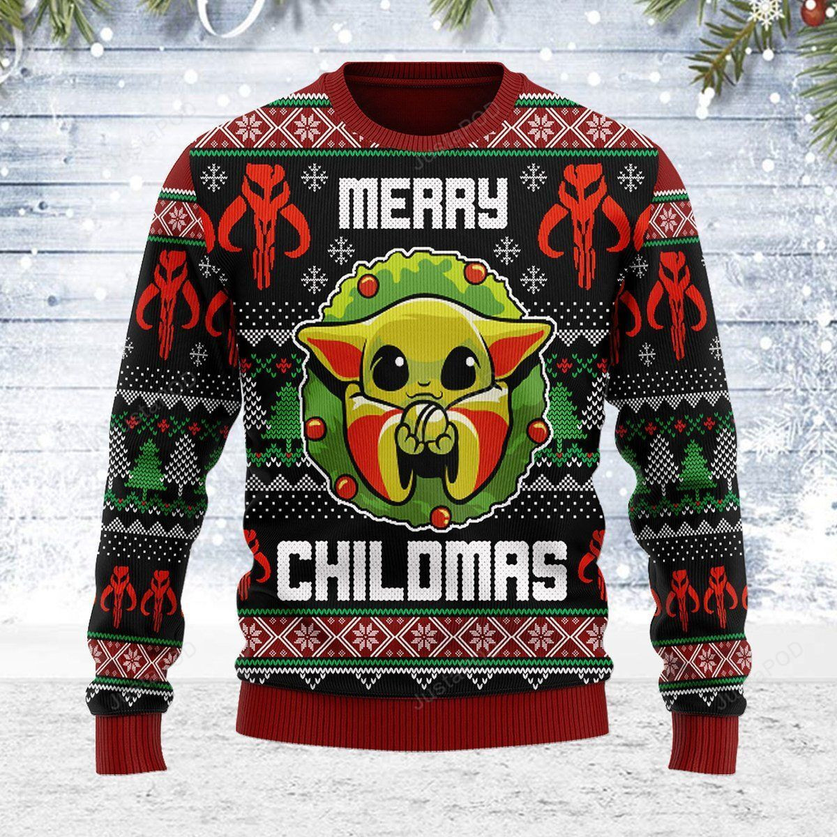 Merry Chilma Yoda Ugly Christmas Sweater, Perfect Holiday Gift