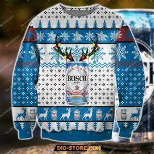 Merry Christmas Busch Beer Ugly Christmas Sweater, Perfect Holiday Gift