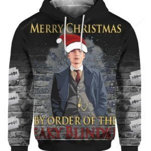 Merry Christmas By Order Of The Peaky Blinders 3D Ugly Christmas Sweater, Perfect Holiday Gift