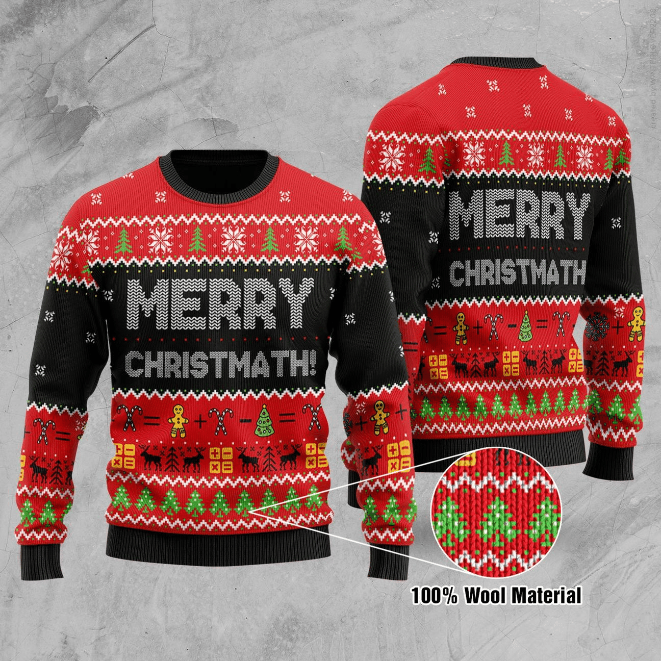 Merry Christmas Christmath Math Ugly Christmas Sweater, Perfect Holiday Gift