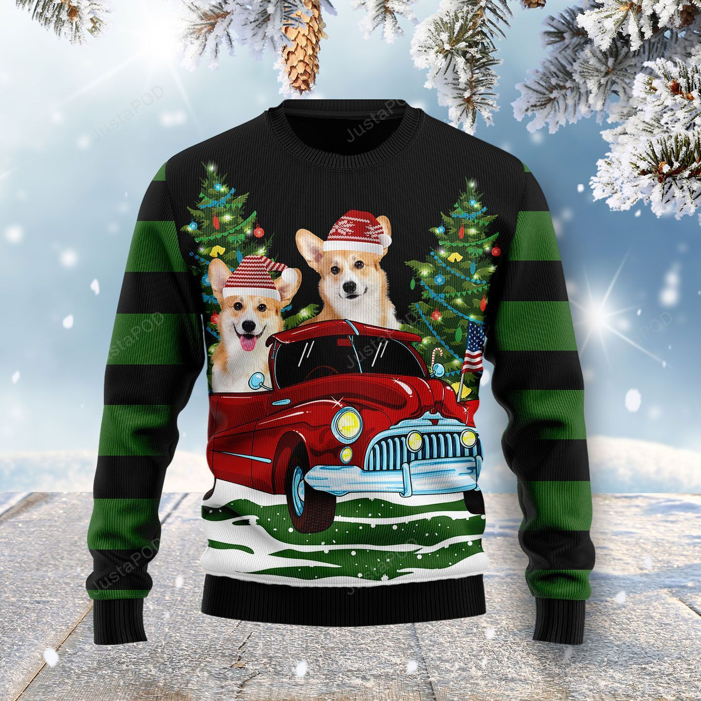 Merry Christmas Corgi Ugly Christmas Sweater, Perfect Holiday Gift