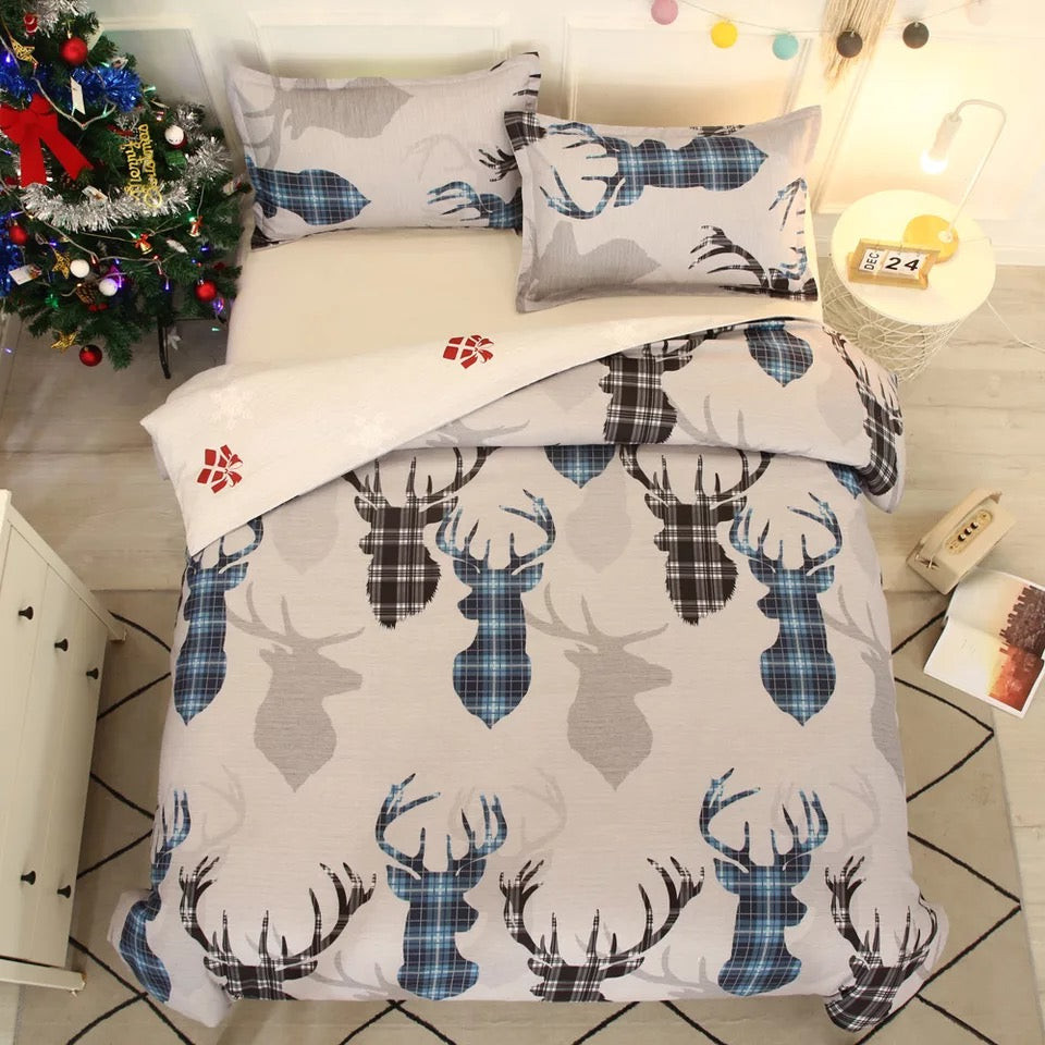 Merry Christmas Duvet Cover Quilt Cover Pillowcase Bedding Set Bed Linen Home Bedroom Decor