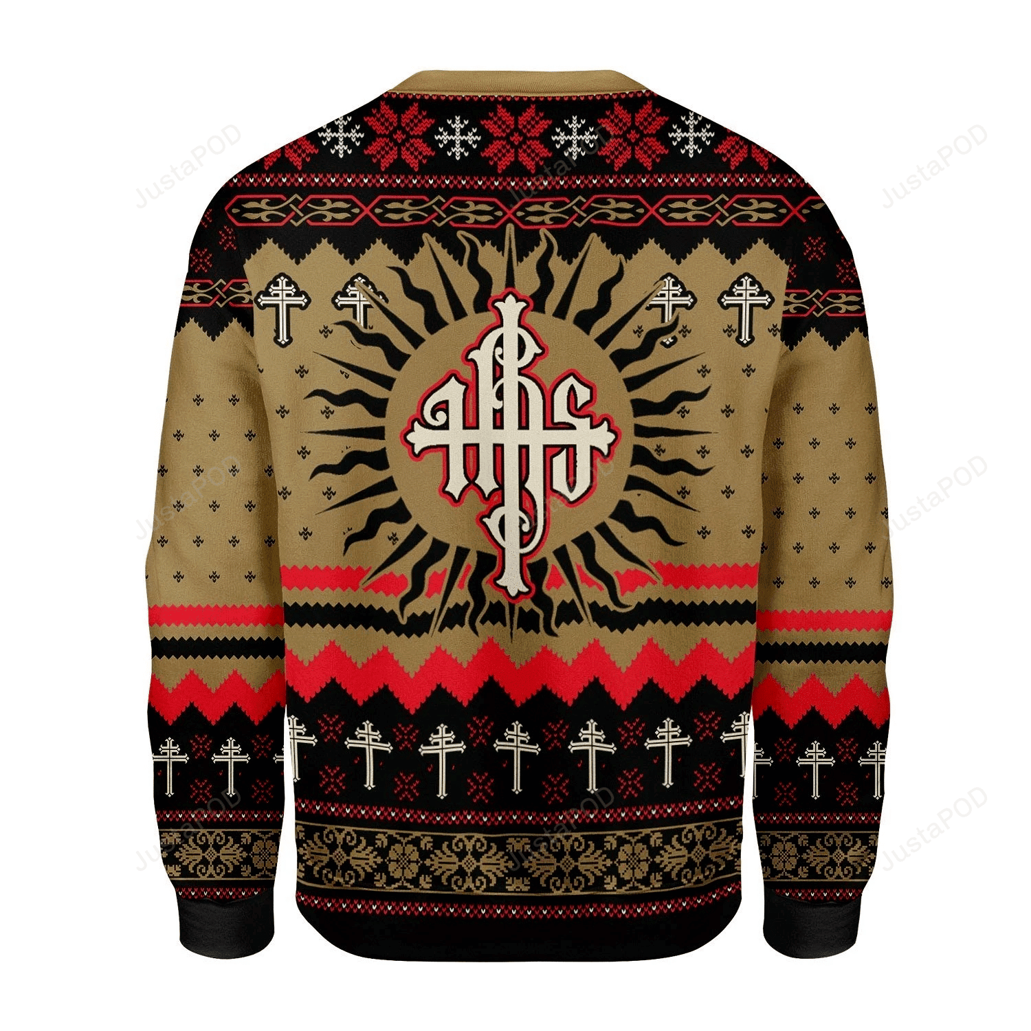Merry Christmas Gearhomies Ihs Christogram Ugly Christmas Sweater, Perfect Holiday Gift