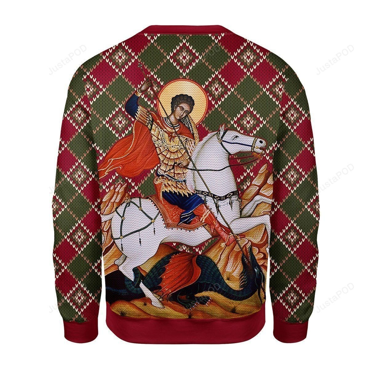 Merry Christmas Gearhomies Saint George Ugly Christmas Sweater, Perfect Holiday Gift