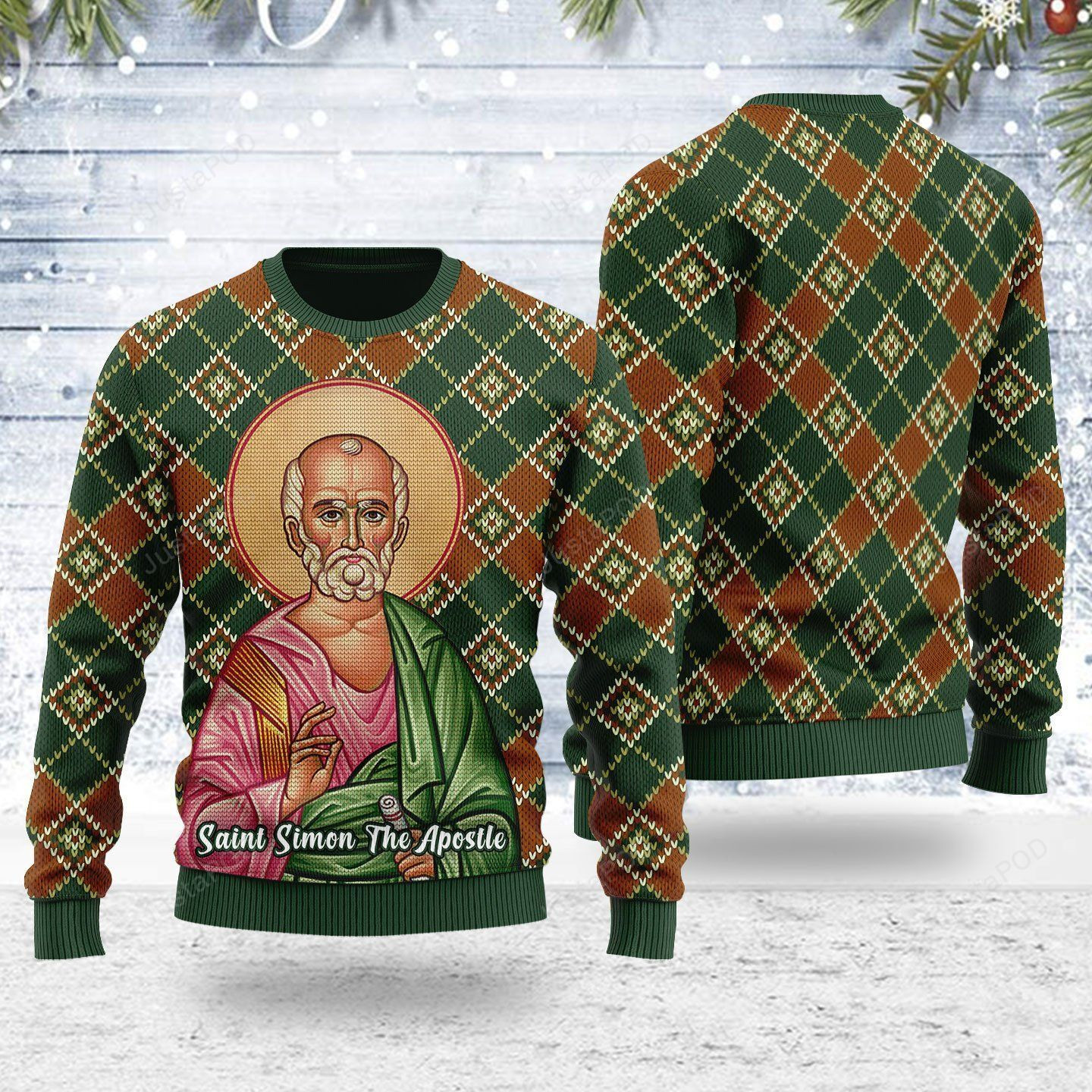 Merry Christmas Gearhomies Saint Simon The Zealot Ugly Christmas Sweater, Perfect Holiday Gift