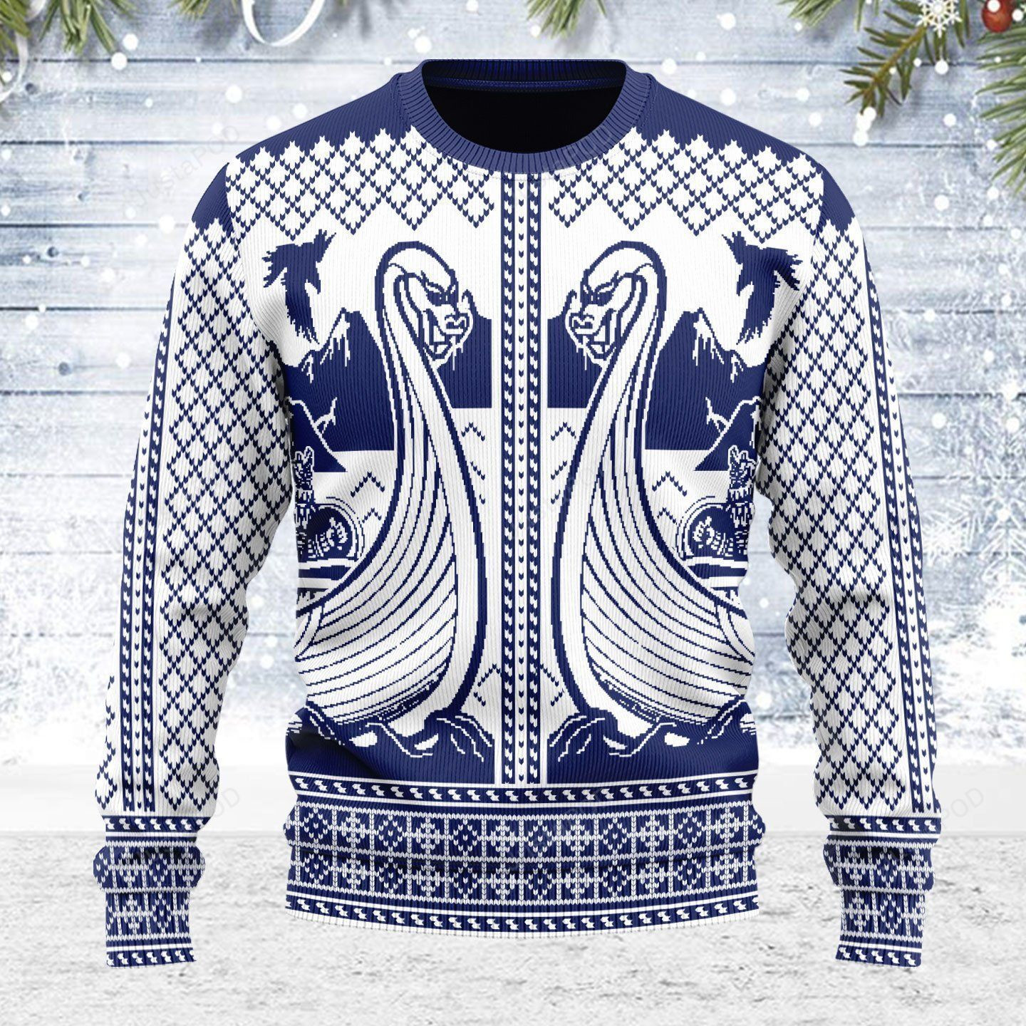 Merry Christmas Gearhomies Viking Boat Ugly Christmas Sweater, Perfect Holiday Gift