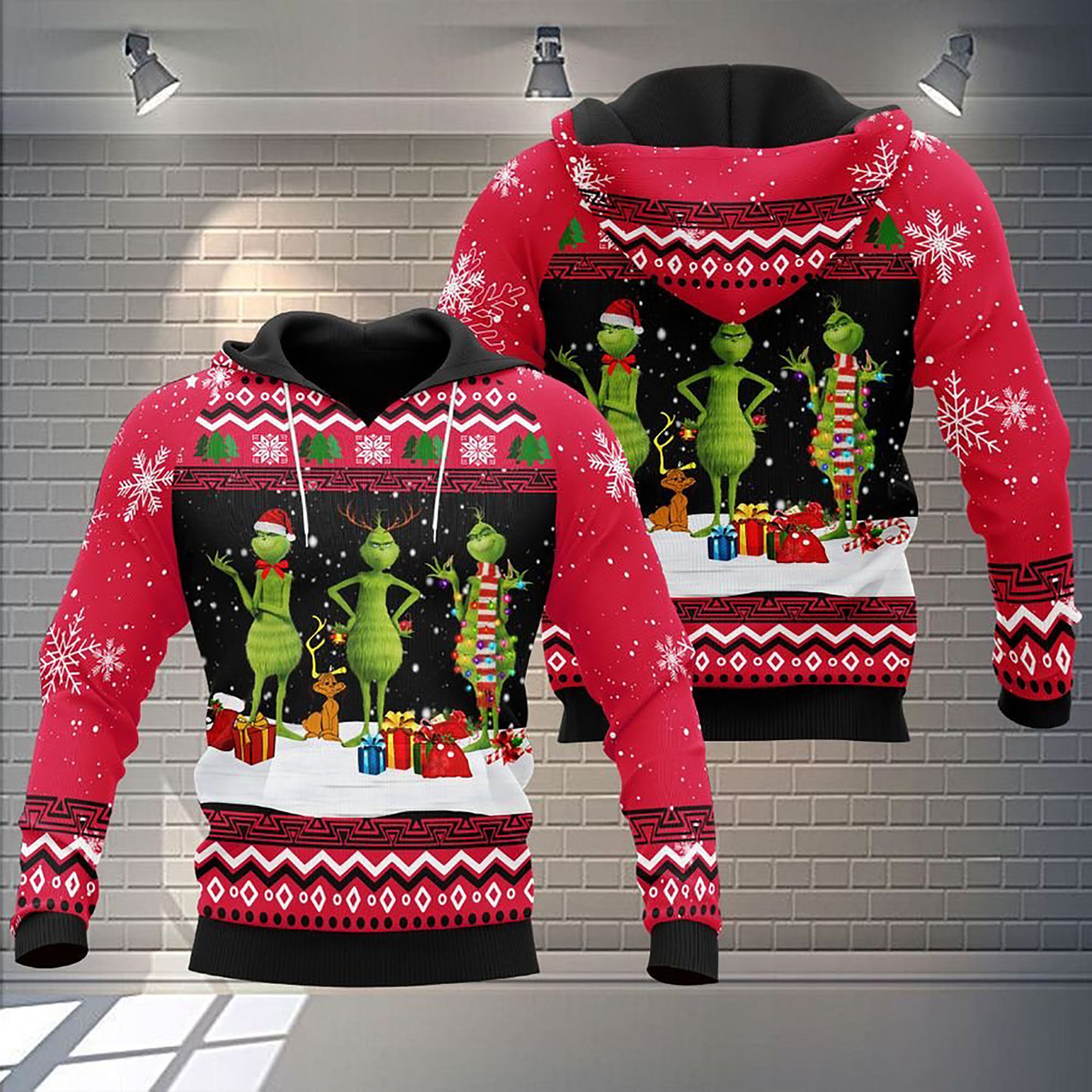 Merry Christmas Grinch And Gift Ugly Christmas Sweater