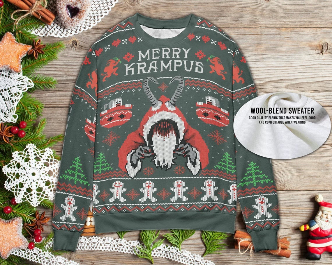 Merry Christmas Krampus 3D Full Printing Ugly Christmas Sweater