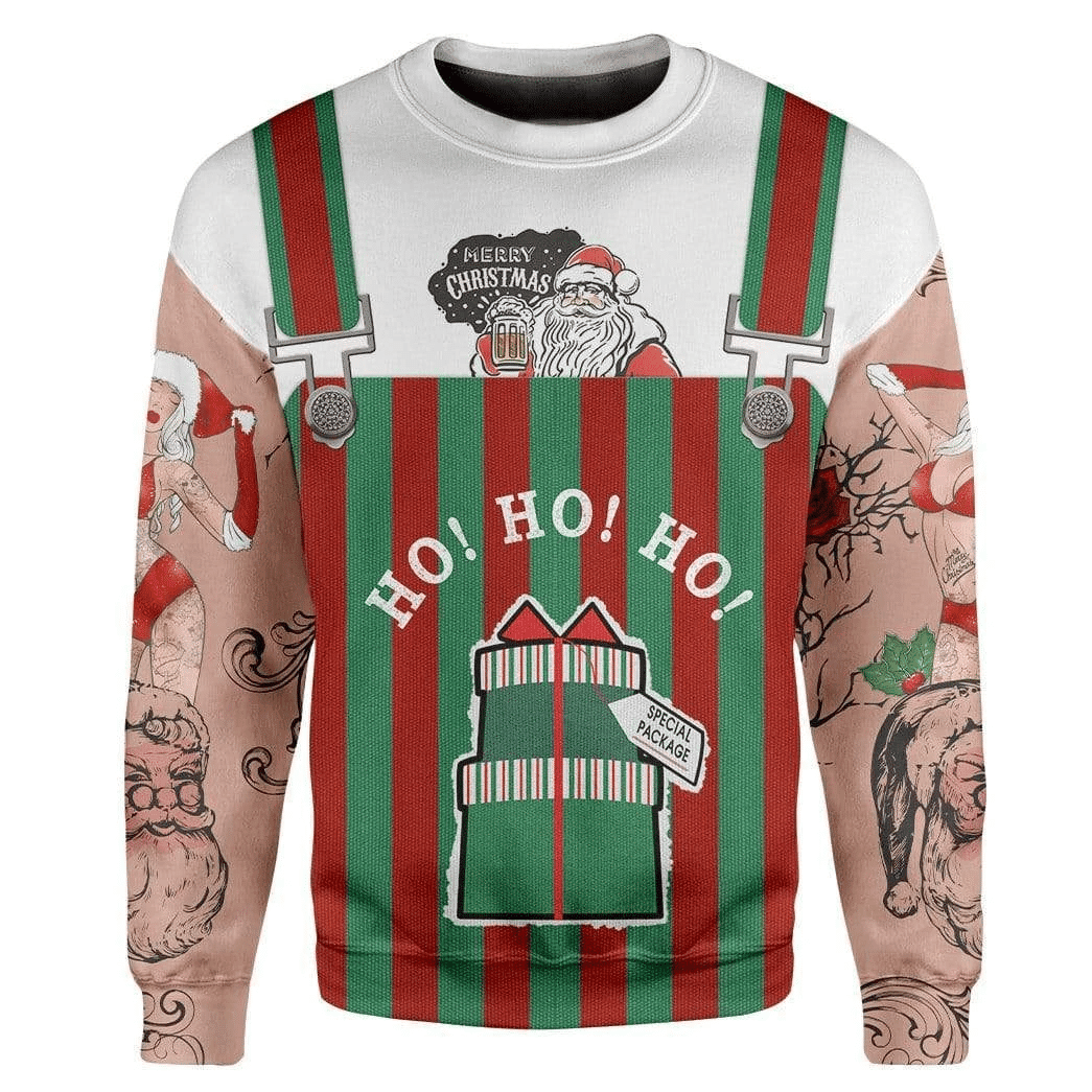 Merry Christmas Santa Ugly Christmas Sweater, Perfect Holiday Gift