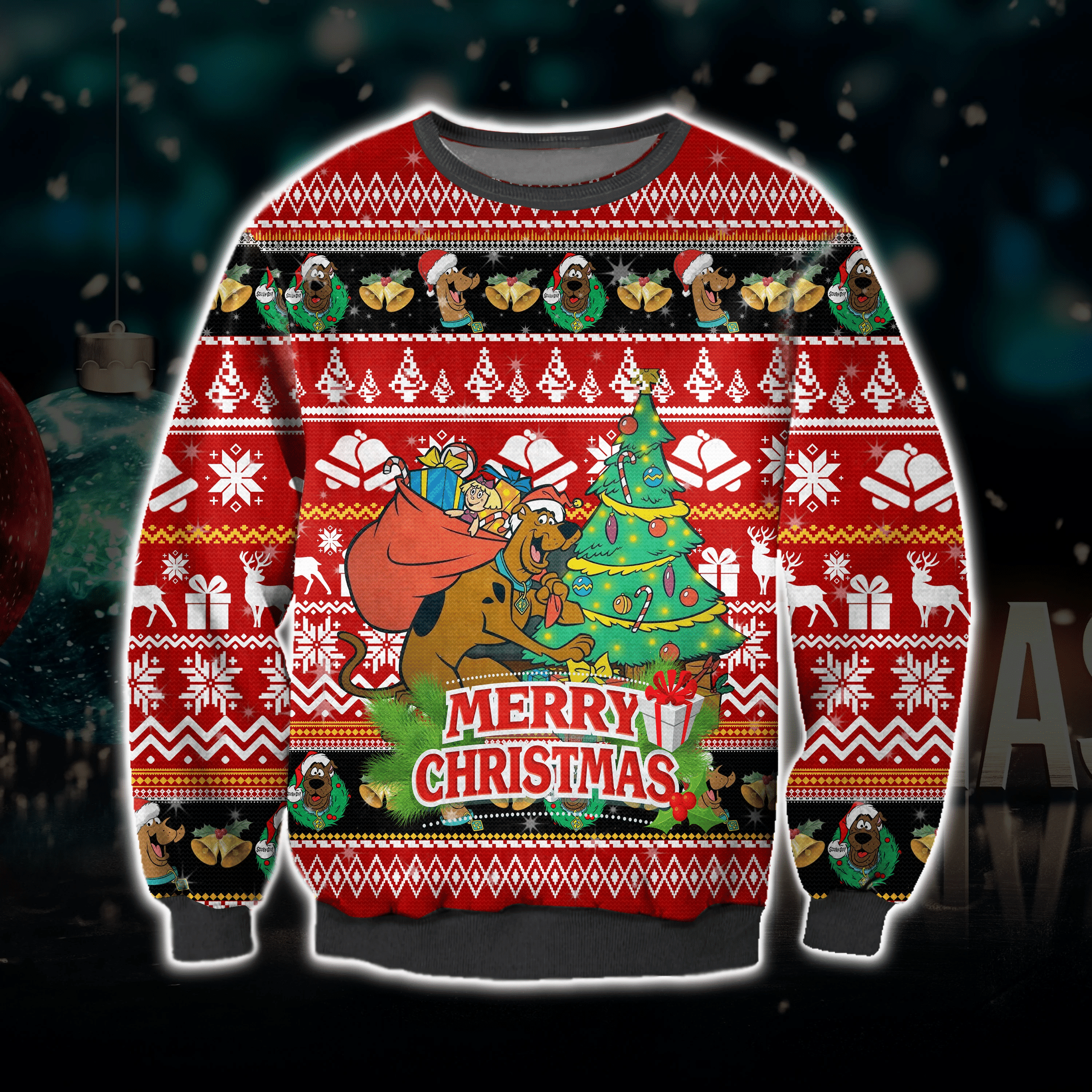 Merry Christmas Scooby-Doo Ugly Christmas Sweater