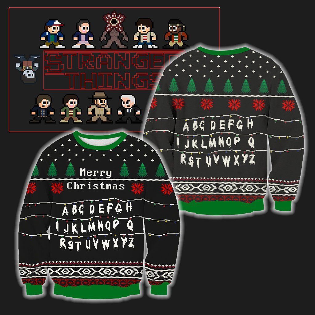 Merry Christmas Stranger Things For Unisex Ugly Christmas Sweater,