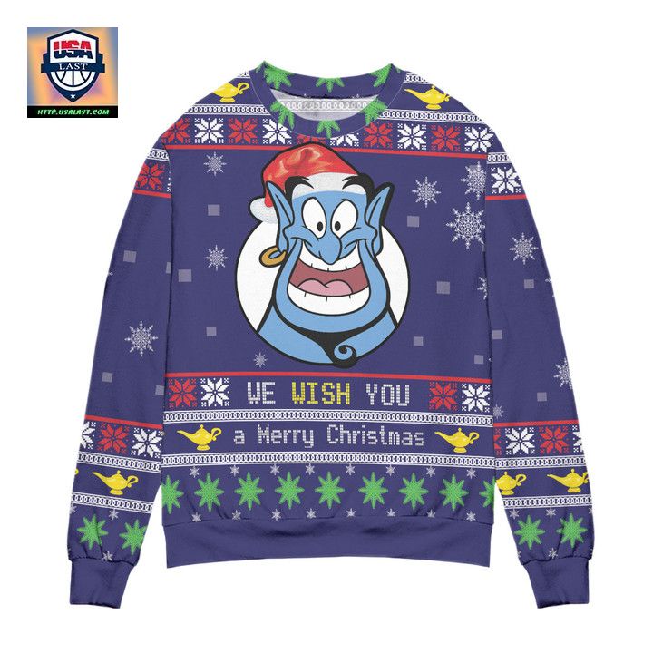 Merry Christmas The Magic Genie Lamp Ugly Christmas Sweater