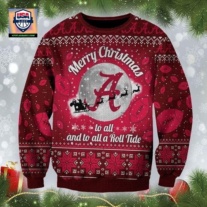 Merry Christmas To All And To All A Roll Tide Alabama Crimson Tide Ugly Christmas 3D Printed Sweater