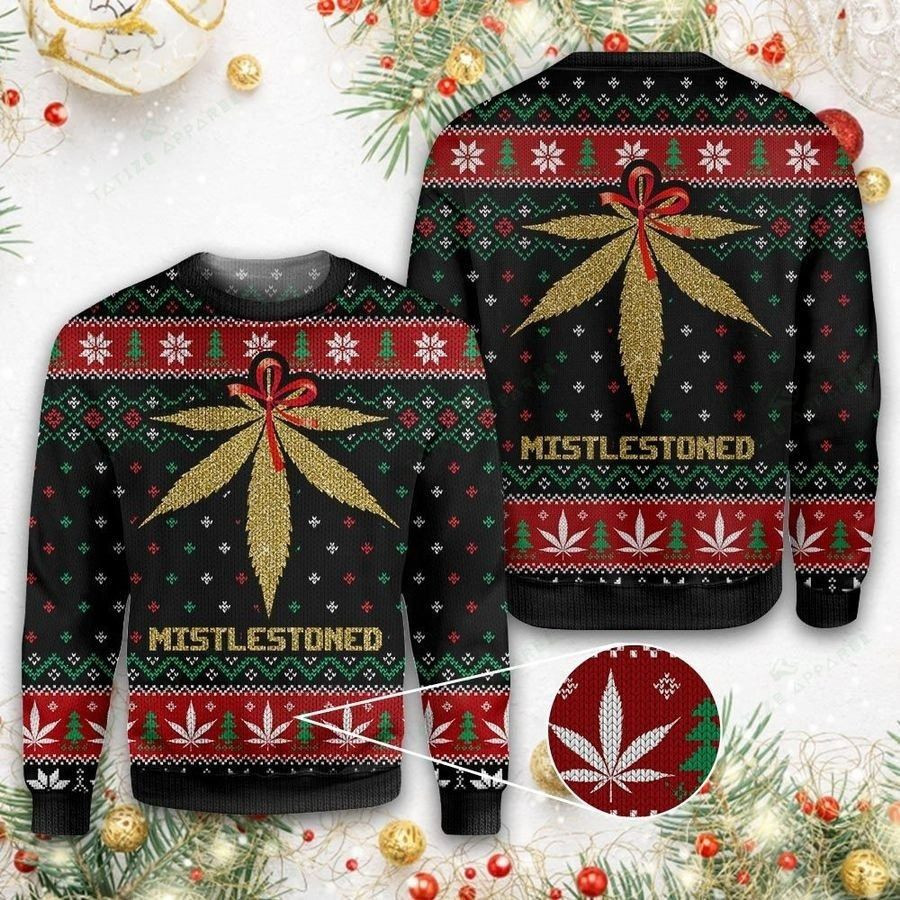 Merry Christmas Weed Ugly Christmas Sweater,