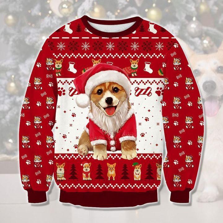 Merry Corgi Dog Corgmas Ugly Christmas Sweater, Perfect Holiday Gift