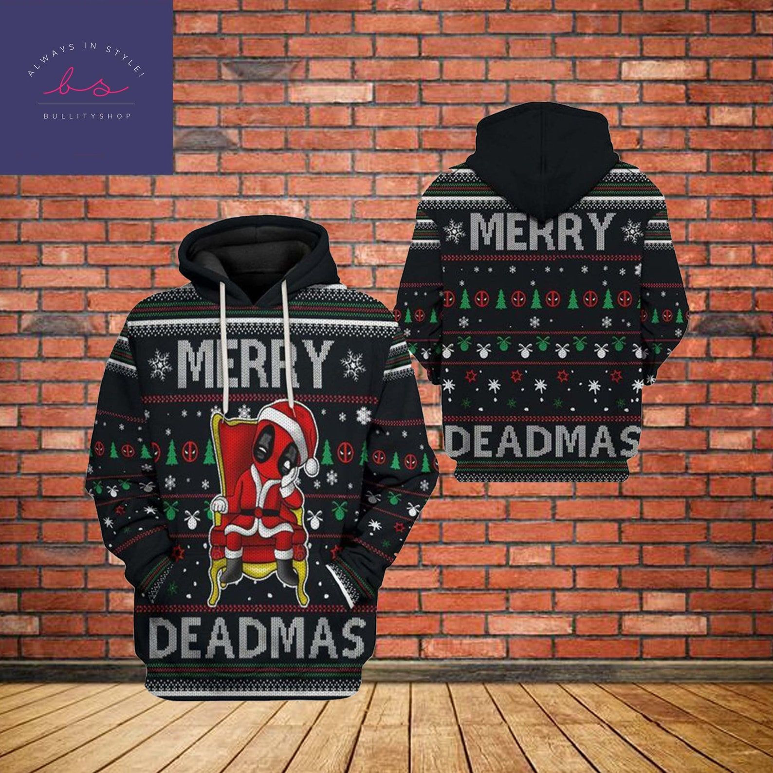 Merry Deadmas Christmas Deadpool 3D Ugly Christmas Sweater,