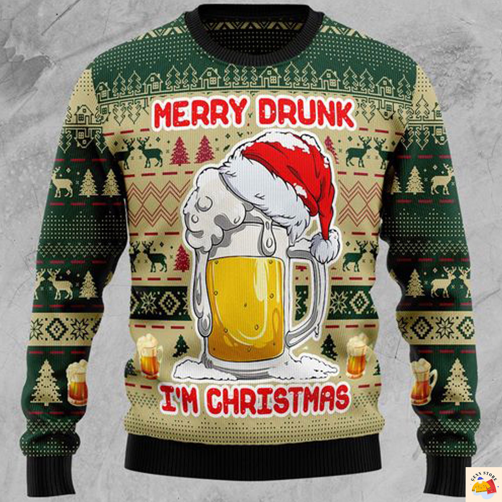 Merry Drunk Ugly Christmas Sweater