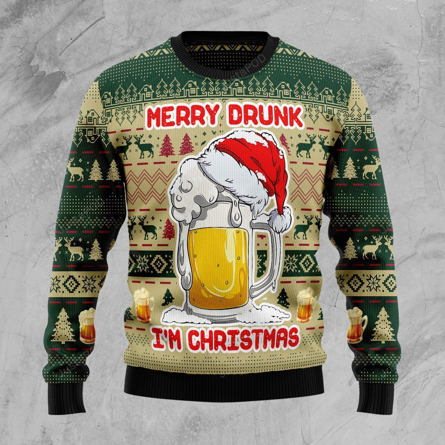 Merry Drunk Ugly Christmas Sweater, Perfect Holiday Gift