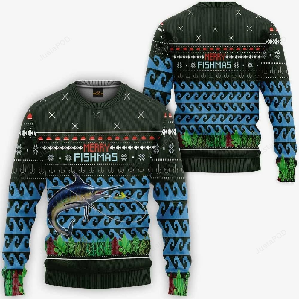 Merry Fishmas Ugly Christmas Sweater