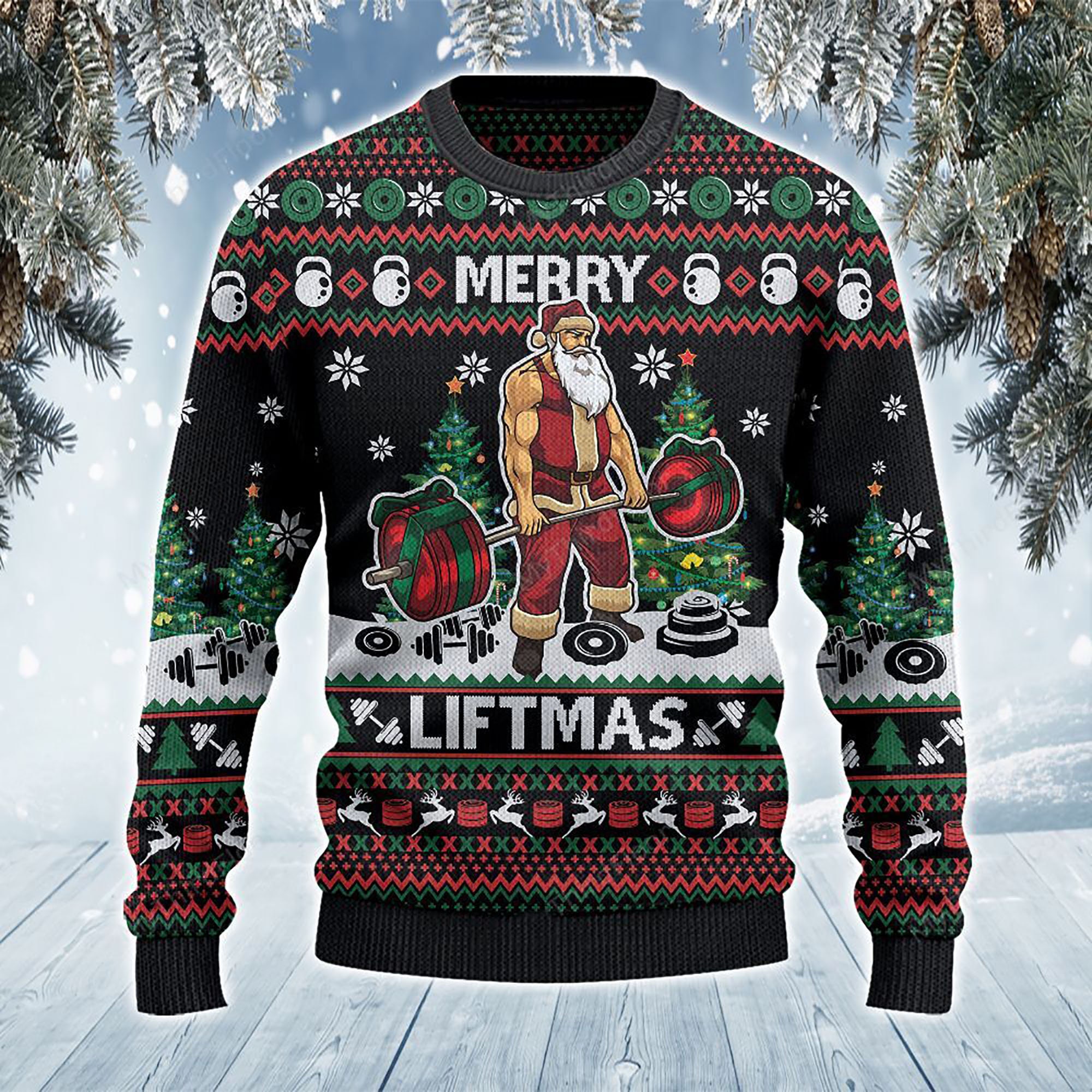 Merry Liftmas Christmas Gift Ugly Christmas Sweater