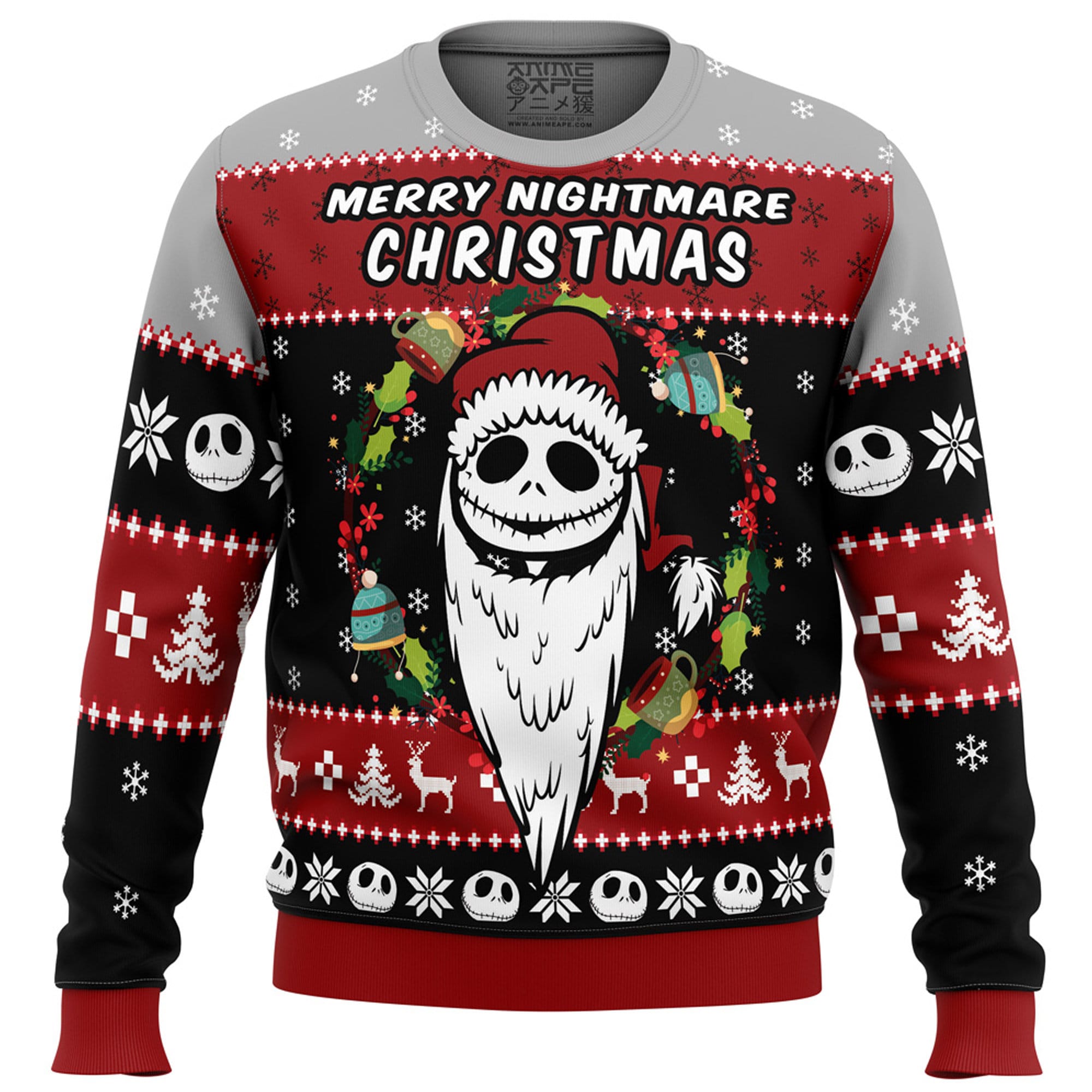 Merry Nightmare Jack Skellington Ugly Christmas Sweater