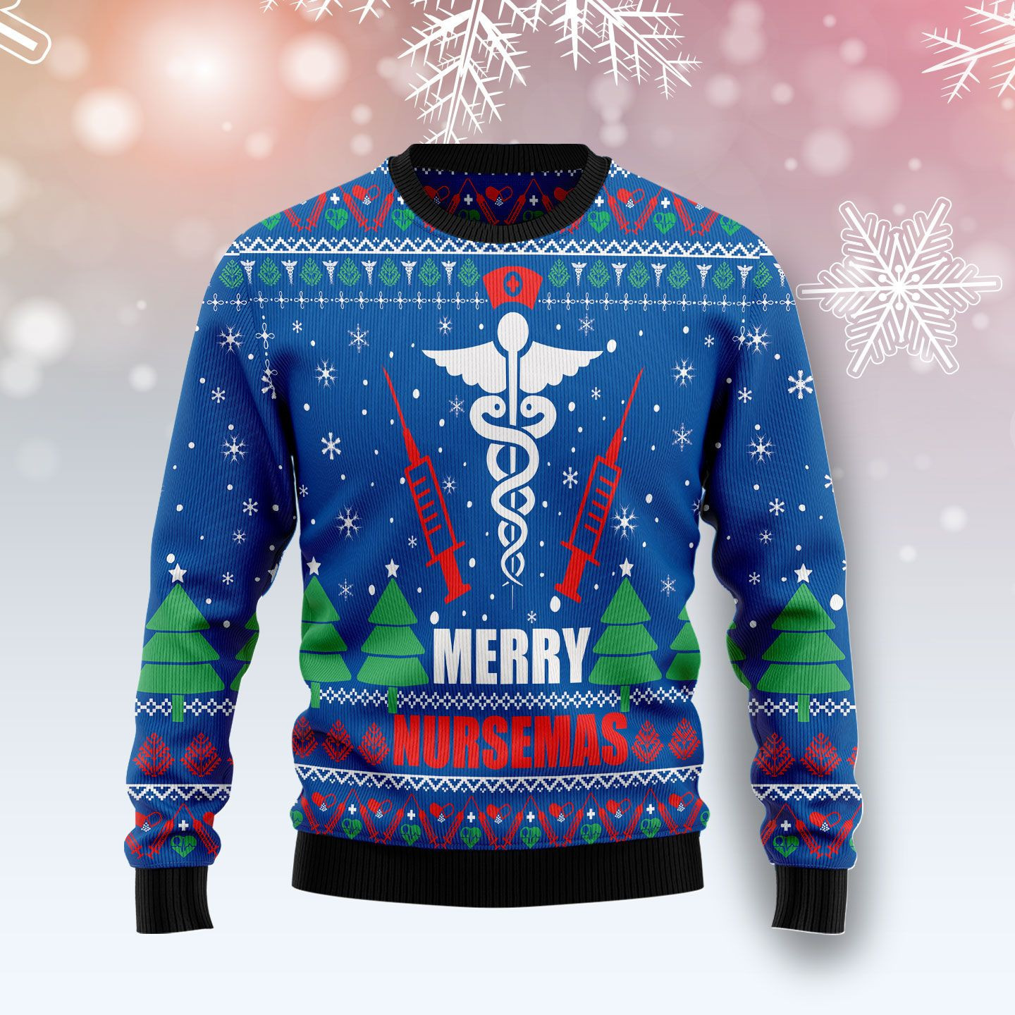 Merry Nursemas Ugly Christmas Sweater, Perfect Holiday Gift